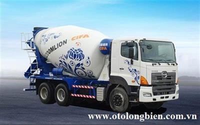 Xe trộn bê tông, Hino 9m3, 10m3 đời 2023